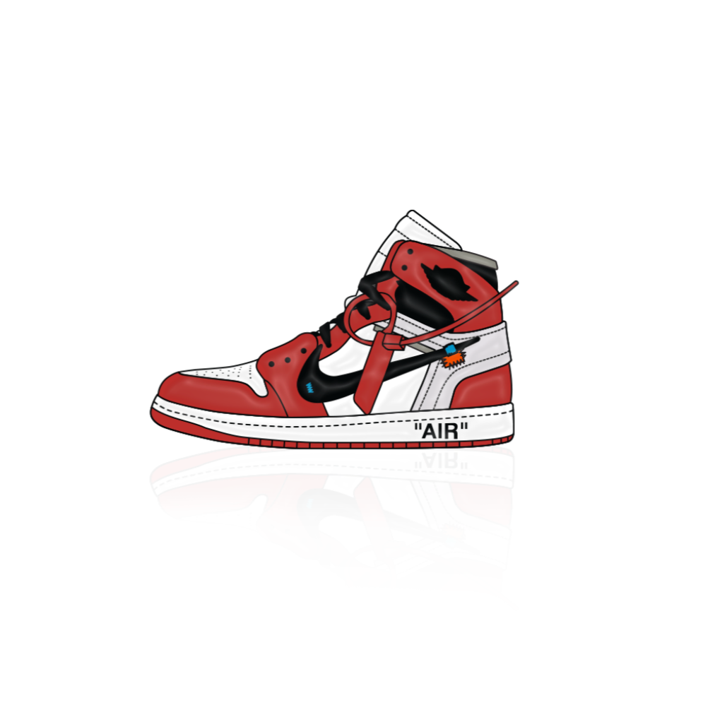 Jordan 1 OW Chicago Pin