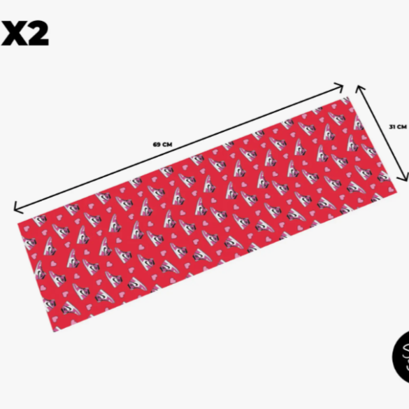 2 Sheets Sneakers & Hearts Valentine's Day Wrapping