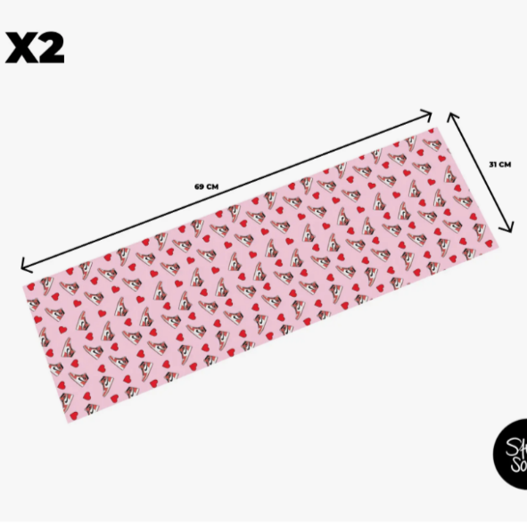 2 Sheets Sneakers & Hearts Valentine's Day Wrapping Paper