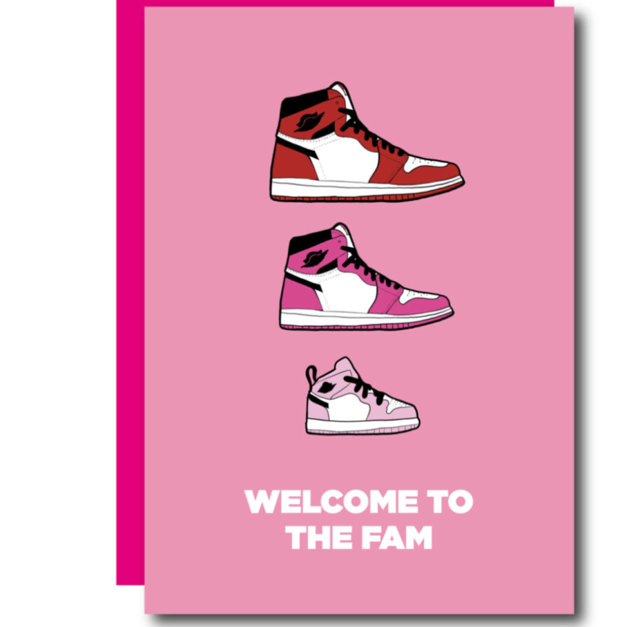 Welcome To The Fam (pink) Greeting Card