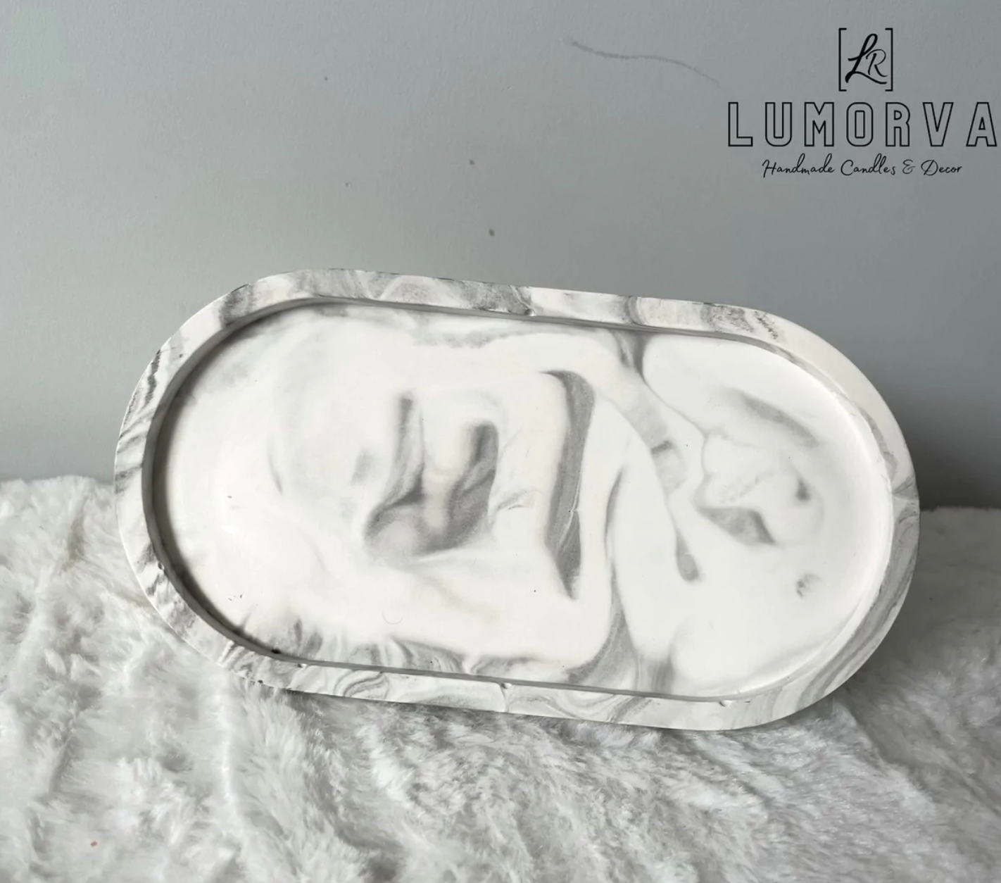 Grey White Marble Tray – Trays By Lumorva